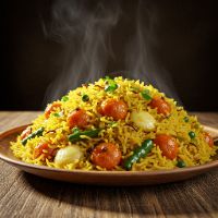 1 Kg. Veg. Pulav (Fried) (Please Call 1 Day in Advance)