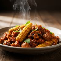 Babycorn 'N' Mushroom Masala