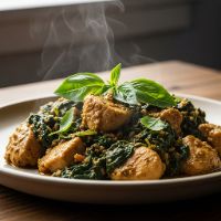 Basil Bhuna Palak Chicken
