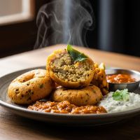 Batata Vada (Sambar, Chutney / Usal)