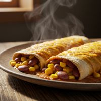 Beans & Corn Enchiladas