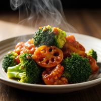 Broccoli Water Chestnut Chilly Sauce