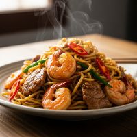 Burnt Garlic 'N' Chilli Noodles (Veg.)