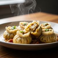 Butter Garlic Momos (Veg)