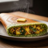 Butter Palak Masala Dosa