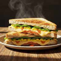 Cheese Corn Capsicum Sandwich