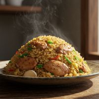 Chi. Burn Garlic Rice Half