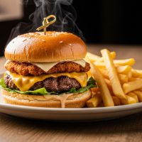 Chicken cheese Burger Meal (1 Person)