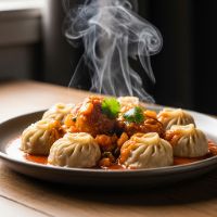 Chicken Cheese Creamy Momo's (8 Pcs.)