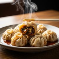 Chicken Cheese Steam Momo's (8 Pcs.)