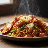 Chicken Chilli Butter Garlic Maggi