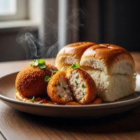 Chicken Croquettes (2pc) (with salad & ketchup)