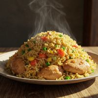 Chicken Garlic Fried Rice (Half)