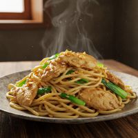 Chicken Garlic Noodles (Half)