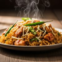 Chicken Green Chilli Cheese Maggi