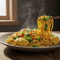 Chicken Green Chilli Noodles (Full)