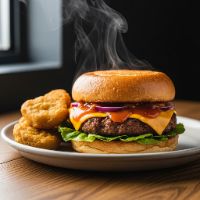 Chicken Juicy Cheese Meal Combo (As Per Size)