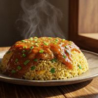 Chi. Manchurian Gravy Rice Half