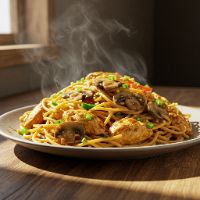 Chicken Mush Manch Noodles (Half)