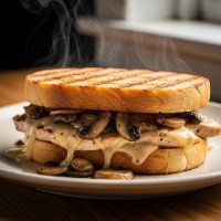 Chicken Mushroom Cheese Grill Sandwich