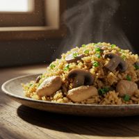Chicken Mushroom Fried Rice (Half)