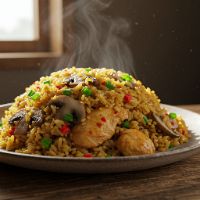 Chicken Mushroom Schez. Fried Rice (Half)