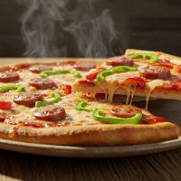 Chicken Sausages & Capsicum Pizza (Double Topping)