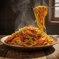 Chicken Schez. Manch Noodles (Half)