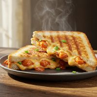 Chicken Schezwan Cheese Grilled Sandwich (2 Slice)