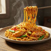 Chicken Triple Schez. Noodles (Half)