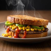 Corn Capsicum Grill Sandwich