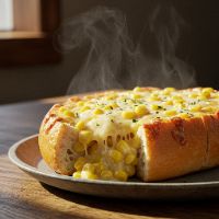 Corn Cheese Garlic Bread
