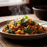 Dal Palak Khichdi Tadka