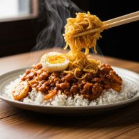 Egg Manchurian Rice / Noodles (MEDIUM)