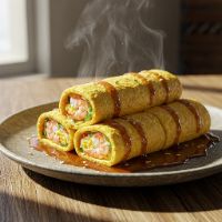 Egg Prawns Roll