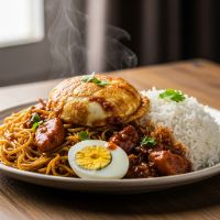 Egg Triple Rice / Noodles (MEDIUM)