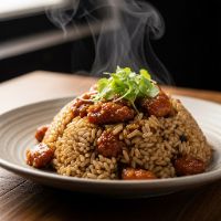 Fish Burnt Garlic Rice