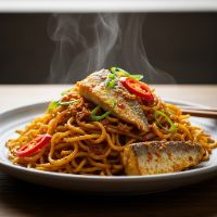 Fish Singapuri Fried Noodles