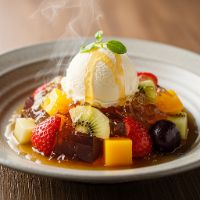 Fruit Salad Jelly With Ice Cream