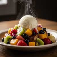 Fruit Salad with Ice Cream