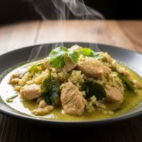 Green Thai Curry with Rice (Veg)