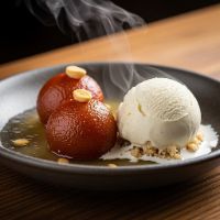 Gulab Jamun with Ice Cream