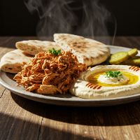 Hummus with Chicken Platter
