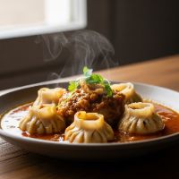 Jhol with Steam Momos (Veg)