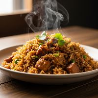 Manchurian Fried Rice With Gravy
