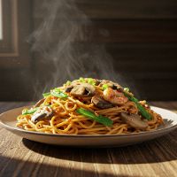 Mashroom CH Special Noodles (Half)