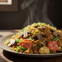 Mashroom Combination Fried Rice (Half)