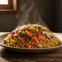 Mashroom Schz. Combo Fried Rice (Half)