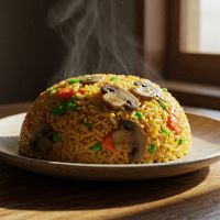 Mashroom Singapore Garlic Rice (Half)