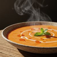 Mint Carrot & Tomato Ginger Soup